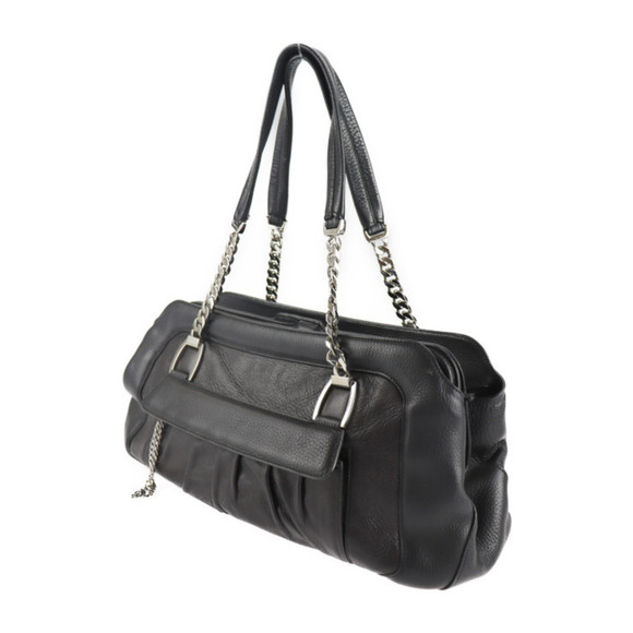 CARTIER Ladona shoulder bag L1000806 leather black dark brown chain semi-shoulde - Picture 2 of 9